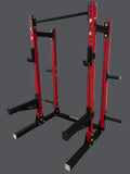 Half Rack Iron Bull avec bras de sécurité, manchons pour plaques Iron Bull et accessoire pour Dips de même marque comme neufs