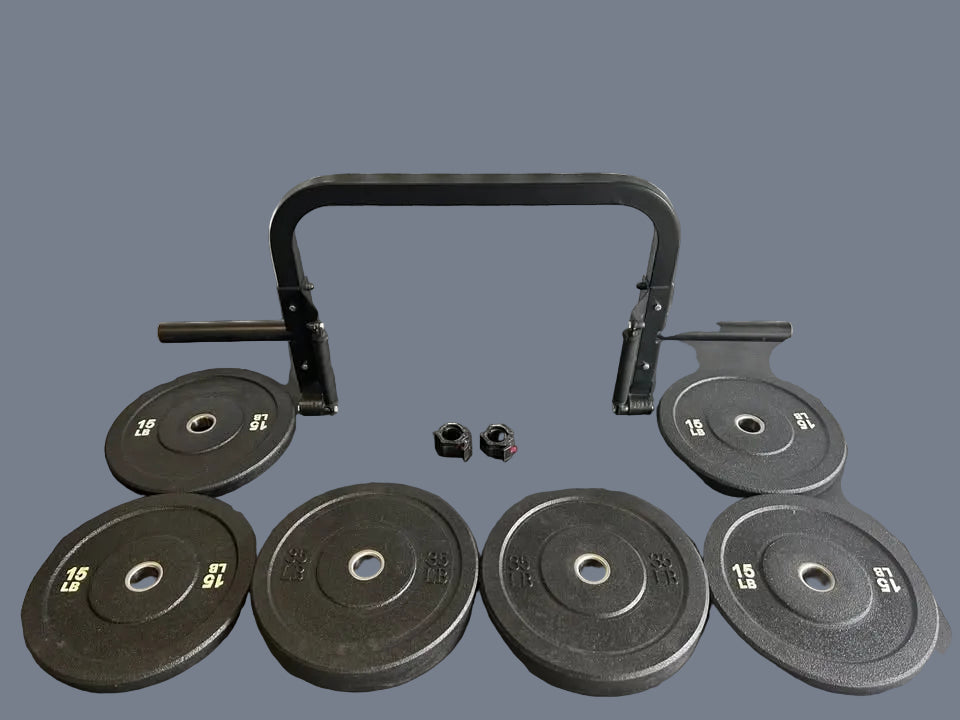 Open trap bar Northern Lights et 130lbs de plaque vulcanisées neuves TP WOD avec collets