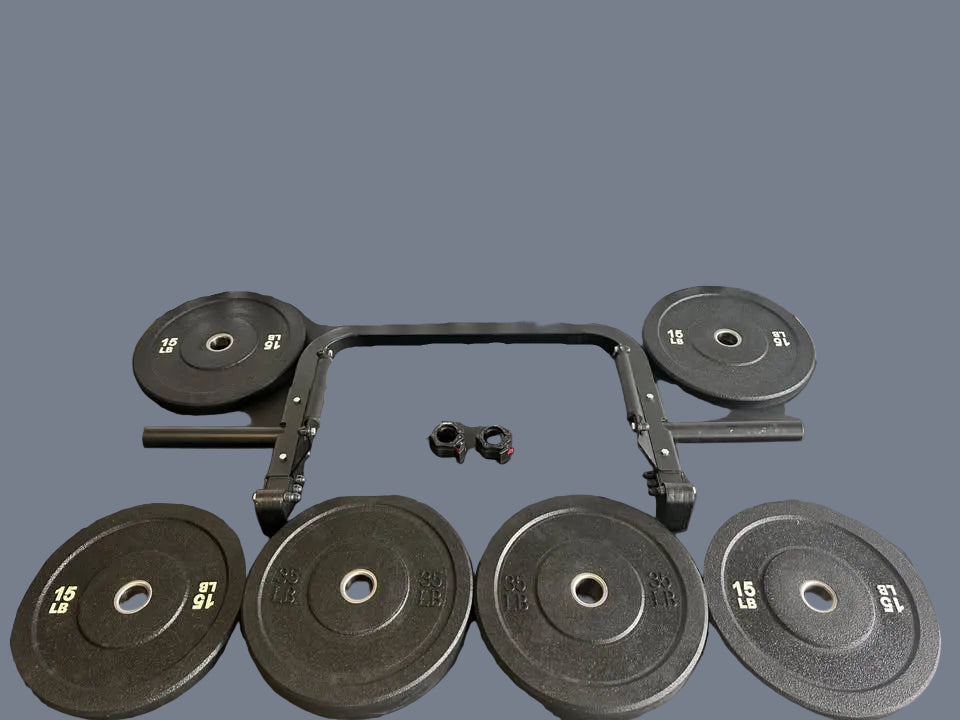 Open trap bar Northern Lights et 130lbs de plaque vulcanisées neuves TP WOD avec collets