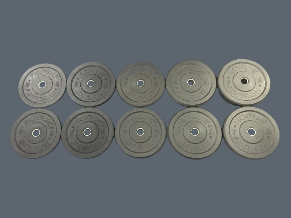 260lbs de plaques ROGUE US-MIL Spec Bumper V2 (Crumb) comme neuves