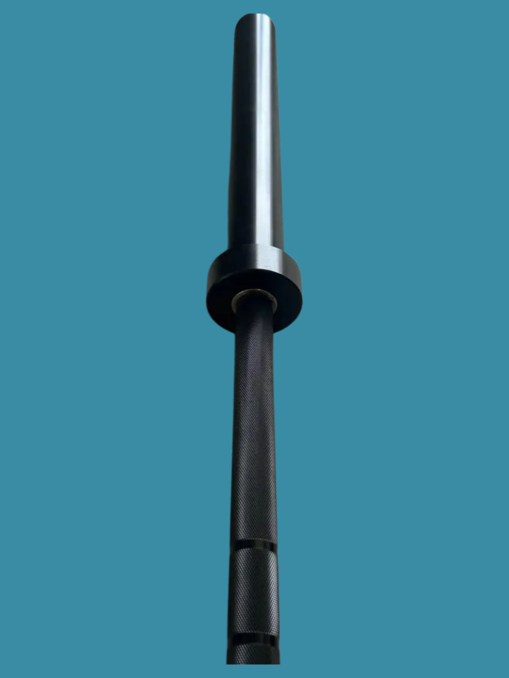 Barre olympique chrome noir et polyvalente sur bagues à roulements testée 1200lbs neuve