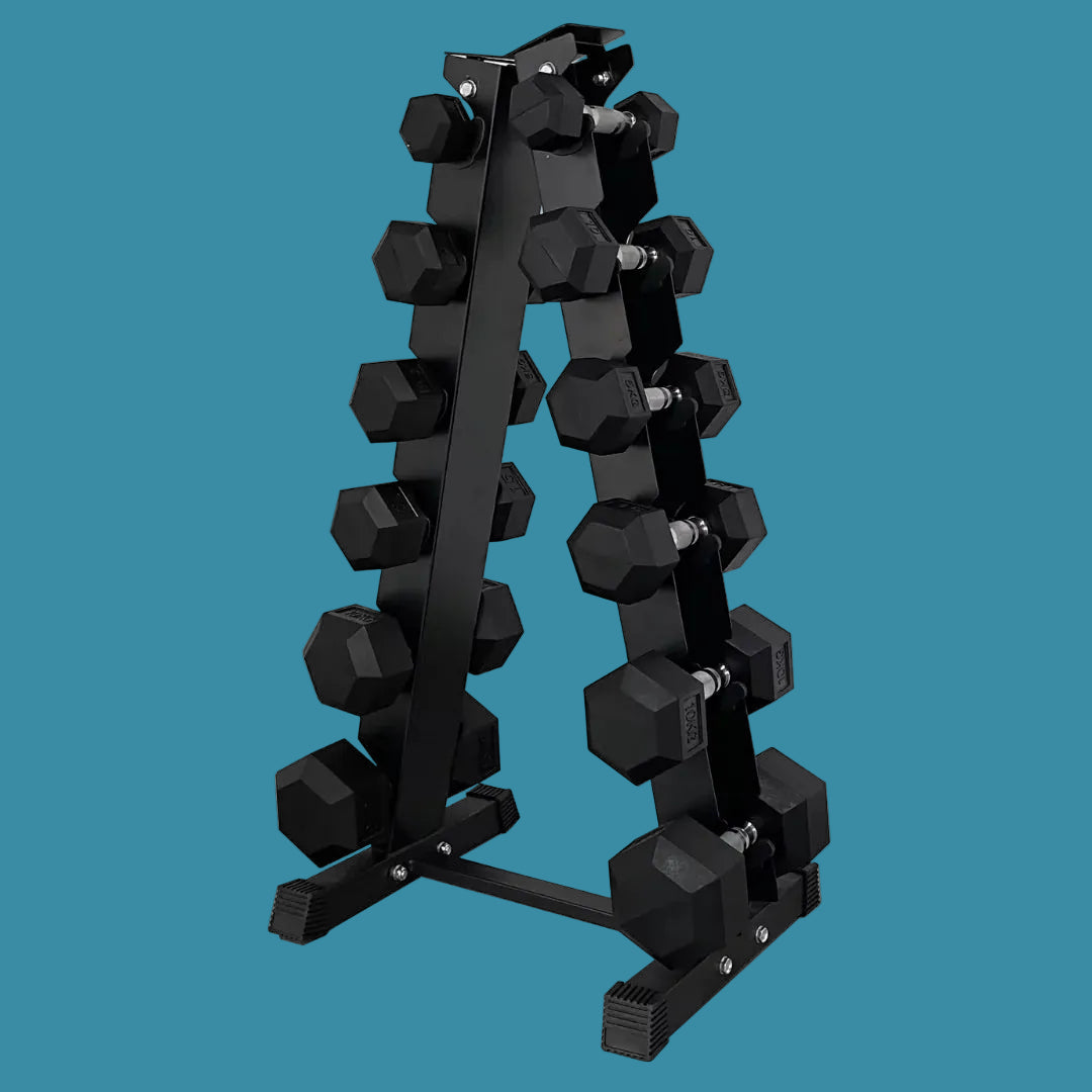 Ensemble neuf de 220lbs à 1.20$/lb à 345$ incluant paires d'haltères Ergo Grip Premium de 5-7.5-17.5-20-25-35lbs et support à 6 niveaux