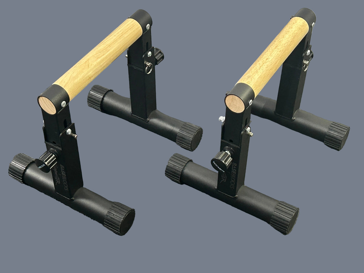 Parallettes ajustables " MINI BARS DELUXE" de marque BASEBLOCKS comme neuve