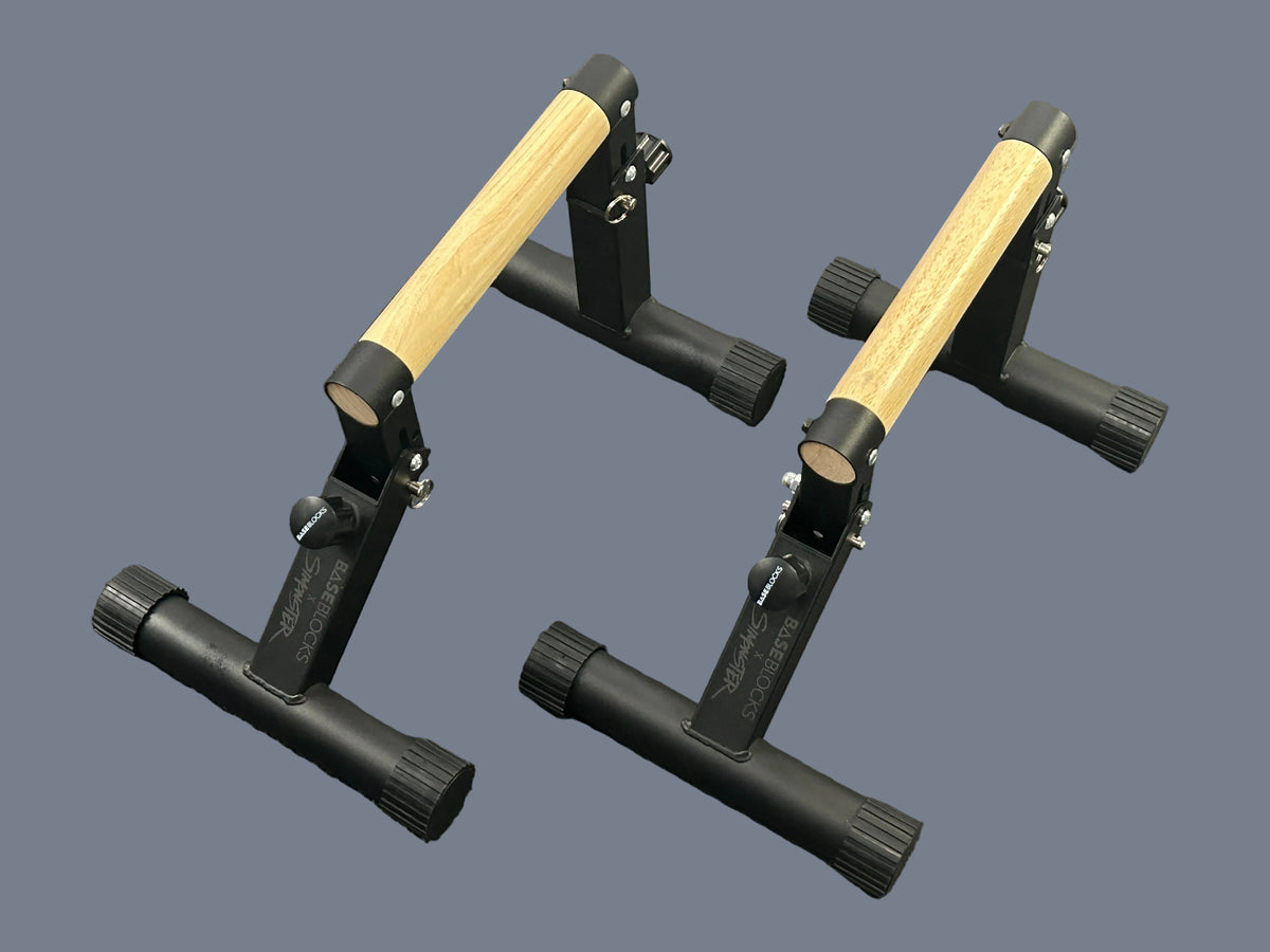 Parallettes ajustables " MINI BARS DELUXE" de marque BASEBLOCKS comme neuve