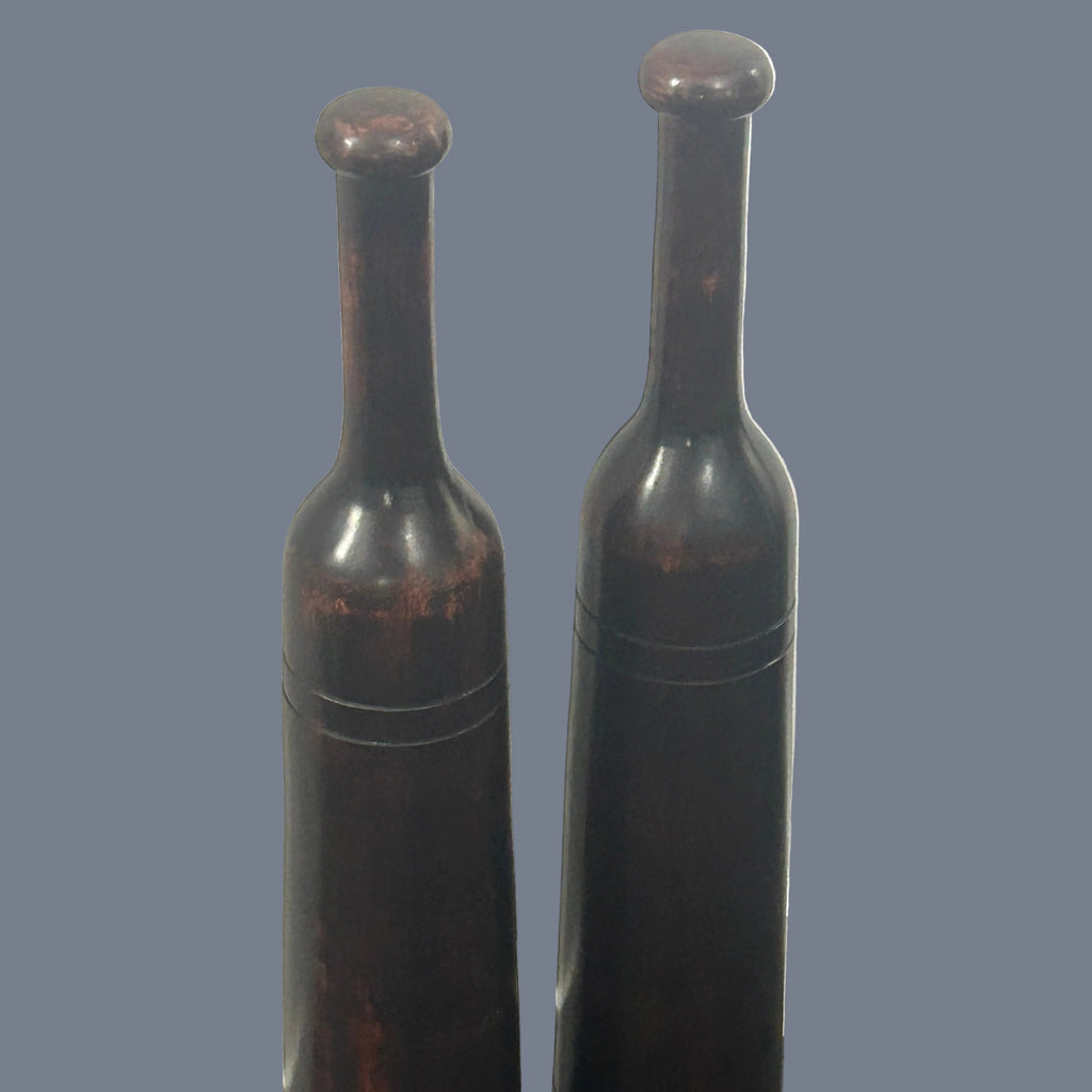 Paire de Mudgars traditionnels en bois de Sheesham massif pesant 4.5kg 10 livres chacun comme neufs