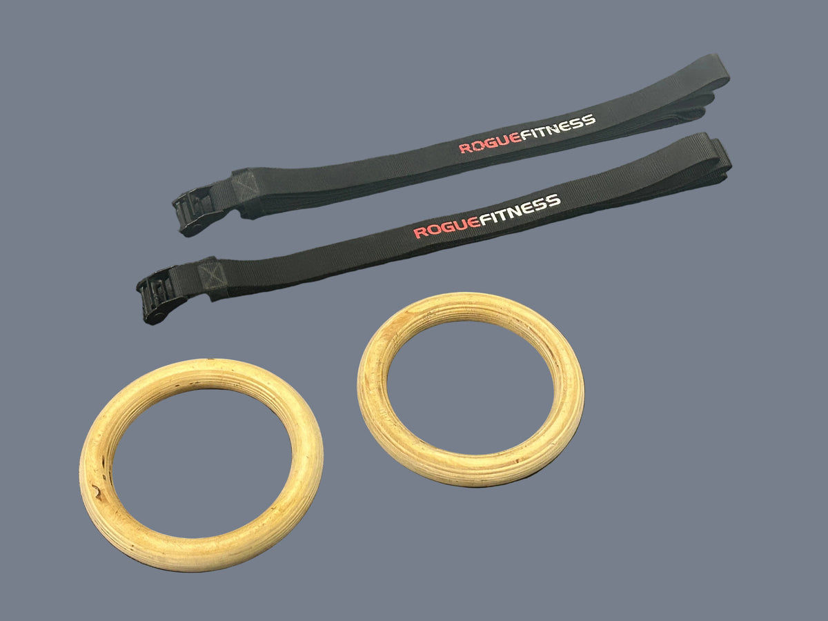 Paires d'anneaux de gymnastique ROGUE de 1.25" de diamètre en très bon état